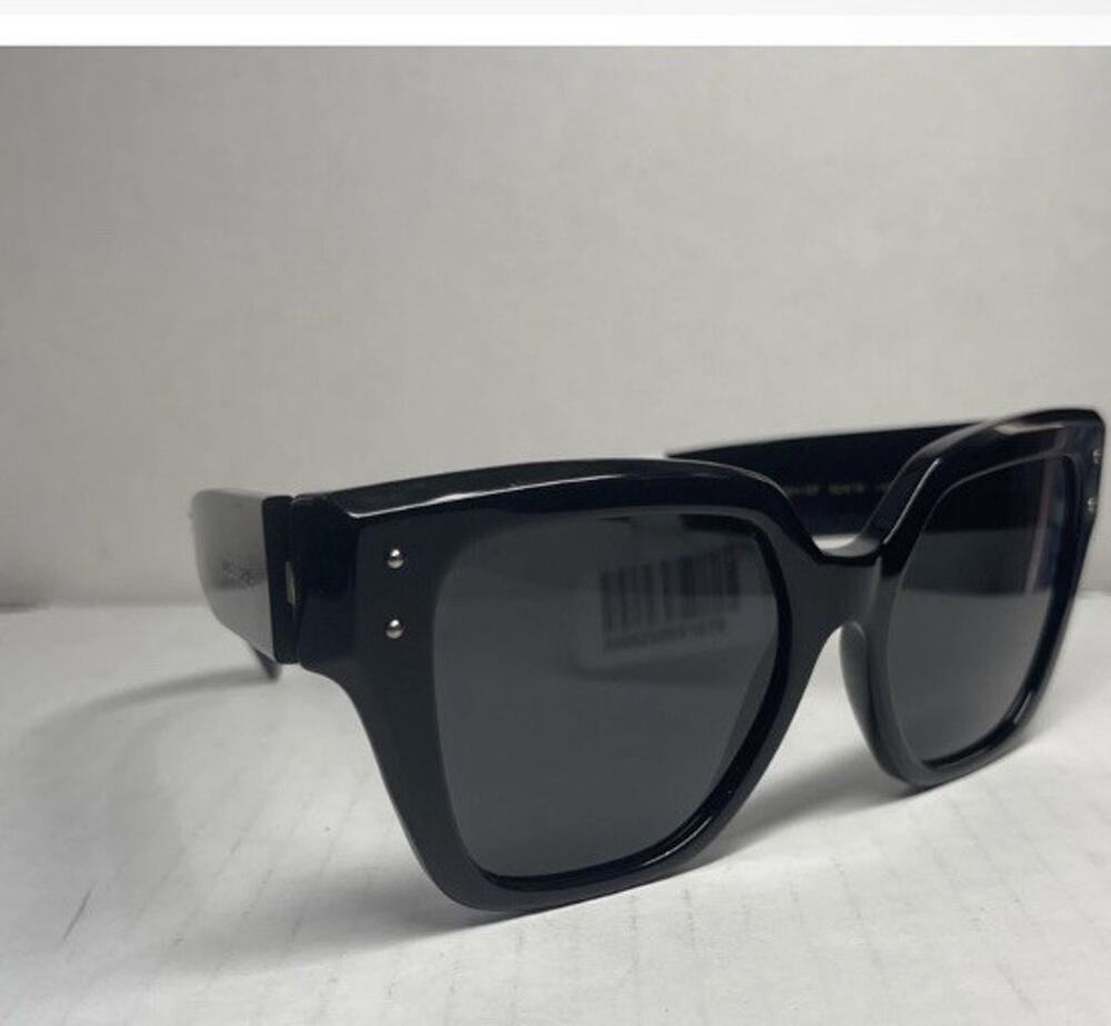 DOLCE & GABBANA SUNGLASSES DG4471 501/87 52MM BLACK FRAME DARK GREY LENSES(V4N1)